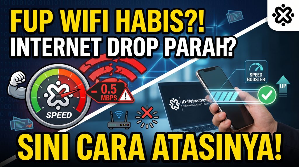 Panduan cara mengatasi FUP WiFi habis yang menyebabkan internet lemot drop parah ID-Networkers